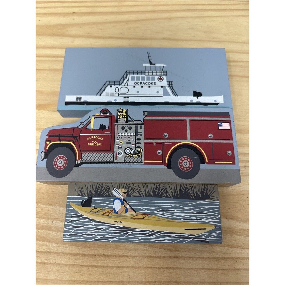 Cat’s Meow Village Ocracoke Outer Banks NC Ferry Boat Fire Truck Kayak Shelf